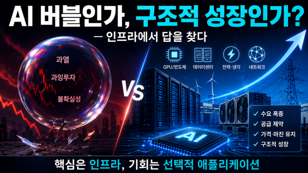 AI 버블인가, 구조적 성장인가? — 인프라에서 답을 찾다