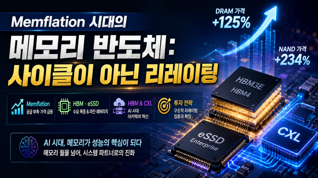 Memflation 시대의 메모리 반도체: 사이클이 아닌 리레이팅